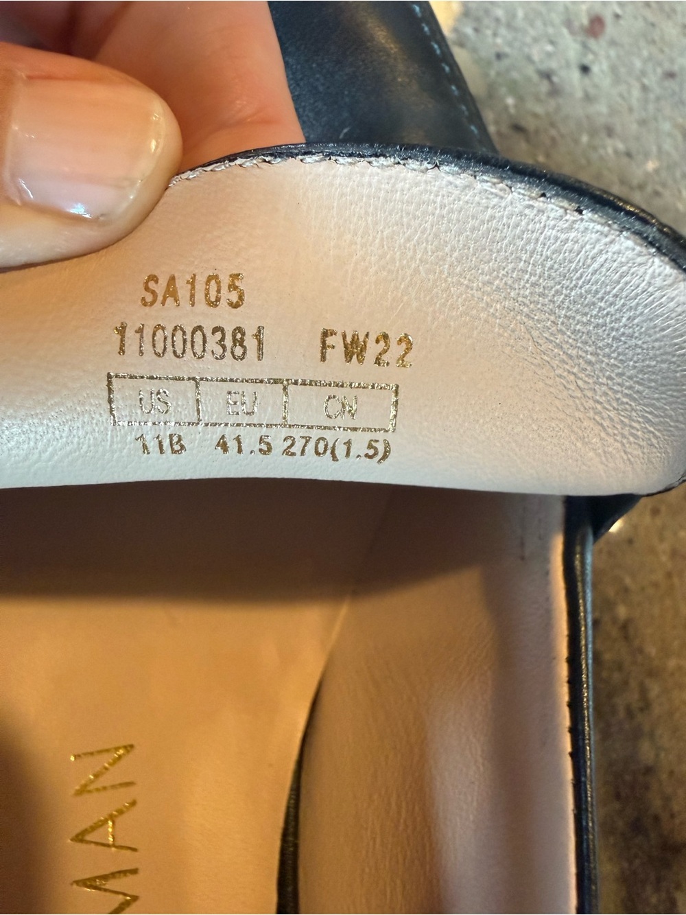 Stuart Weitzman Black Leather Women's Loafers - Picture 4 of 4